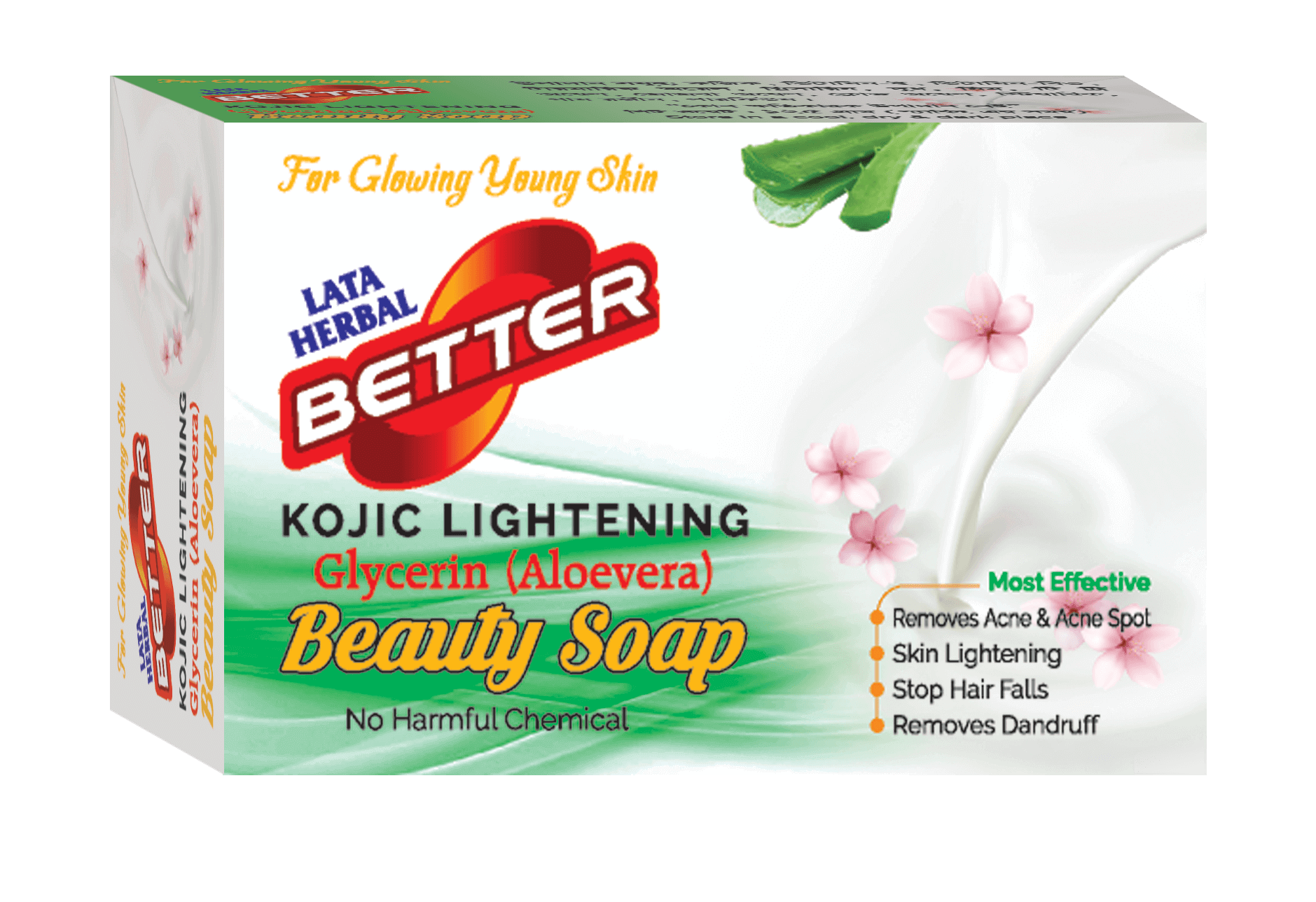 Lata Herbal Better Kojic Lightening Glycerin (Aloe Vera) Soap